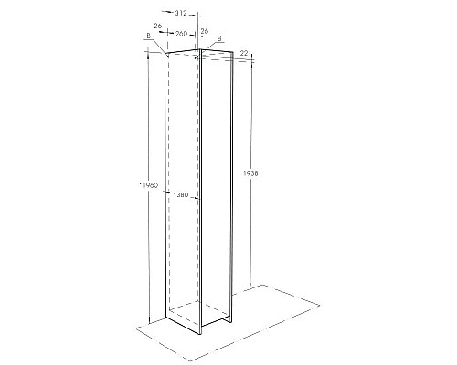 Приобрести Пенал напольный белый глянец Акватон Лондри 1A260603LH010 в магазине сантехники Santeh-Crystal.ru