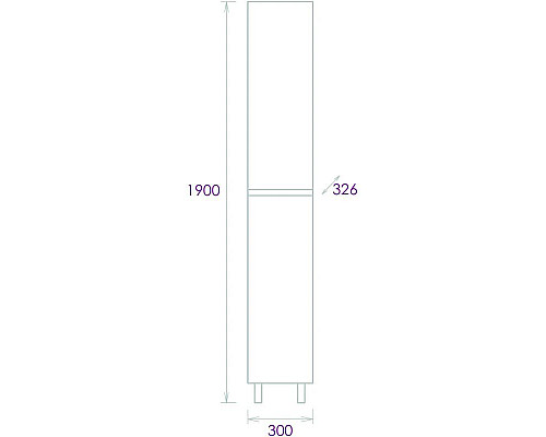 Заказать Пенал напольный белый глянец L/R Onika Милтон 403077 в магазине сантехники Santeh-Crystal.ru