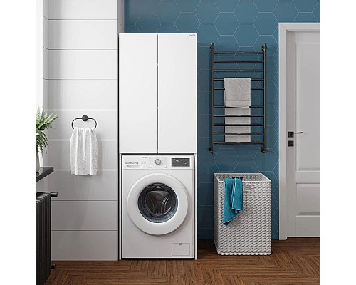 Заказать Пенал напольный для стиральной машины белый глянец Onika Милтон 306702 в магазине сантехники Santeh-Crystal.ru