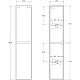 Приобрести Пенал подвесной Rovere Nebrasca Nature BelBagno Kraft KRAFT-1600-2A-SC-RNN-L в магазине сантехники Santeh-Crystal.ru