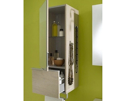 Приобрести Полуколонна темный дуб с зеркальной дверцей шарниры слева Jacob Delafon Odeon Up EB893G-NR в магазине сантехники Santeh-Crystal.ru