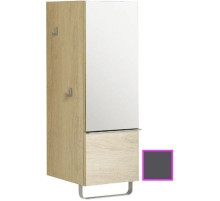 Полуколонна серый антрацит с зеркальной дверцей шарниры справа EB893D-N14