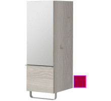 Полуколонна малиновый глянец с зеркальной дверцей шарниры слева Jacob Delafon Odeon Up EB893G-R3