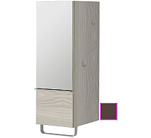 Полуколонна ледяной коричневый глянец с зеркальной дверцей шарниры слева Jacob Delafon Odeon Up EB893G-N23