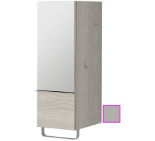 Полуколонна серый титан глянец с зеркальной дверцей шарниры слева Jacob Delafon Odeon Up EB893G-N21