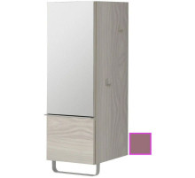 Полуколонна нежно-розовый матовый с зеркальной дверцей шарниры слева Jacob Delafon Odeon Up EB893G-M71