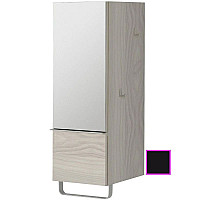 Полуколонна черный матовый с зеркальной дверцей шарниры слева Jacob Delafon Odeon Up EB893G-M61