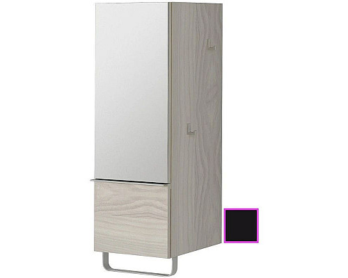 Приобрести Полуколонна черный матовый с зеркальной дверцей шарниры слева Jacob Delafon Odeon Up EB893G-M61 в магазине сантехники Santeh-Crystal.ru