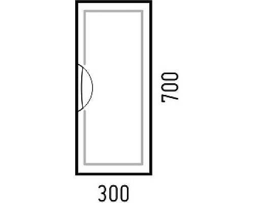 Приобрести Шкаф одностворчатый 30х70 белый глянец/белый матовый R Corozo Монро SD-00000679 в магазине сантехники Santeh-Crystal.ru