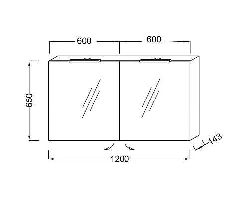 Заказать Зеркальный шкаф светло-коричневый 120х65 см Jacob Delafon Odeon Up EB798RU-G80 в магазине сантехники Santeh-Crystal.ru