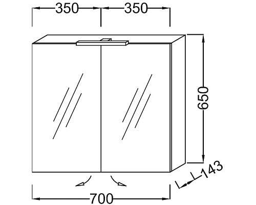 Заказать Зеркальный шкаф серый дуб 70х65 см Jacob Delafon Odeon Up EB786RU-E71 в магазине сантехники Santeh-Crystal.ru