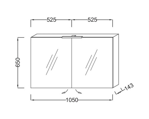 Заказать Зеркальный шкаф белый 105х65 см Jacob Delafon Odeon Up EB787RU-N18 в магазине сантехники Santeh-Crystal.ru