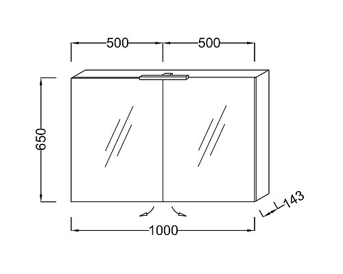 Купить Зеркальный шкаф квебекский дуб 100х65 см Jacob Delafon Odeon Up EB797RU-E10 в магазине сантехники Santeh-Crystal.ru