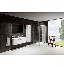 Зеркало без подсветки серый глянец 80х70 см Ravak Ring X000000776