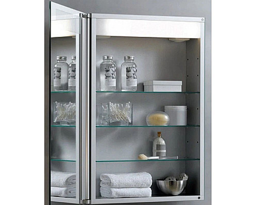 Купить Зеркальный шкаф левосторонний с люминесцентной подсветкой 50,5х70 см KEUCO Royal T1 12601171201 в магазине сантехники Santeh-Crystal.ru