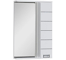 Зеркальный шкаф 60х87 см с подсветкой белый Aquanet Доминика 00171918