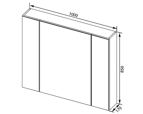 Купить Зеркальный шкаф 100х85 см дуб антик Aquanet Эвора 00182998 в магазине сантехники Santeh-Crystal.ru