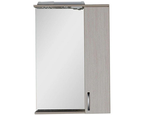 Приобрести Зеркальный шкаф 60х87 см с подсветкой белый дуб Aquanet Донна 00169038 в магазине сантехники Santeh-Crystal.ru