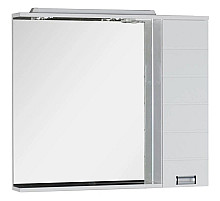 Зеркальный шкаф 98,6х87 см с подсветкой белый Aquanet Сити 00170566