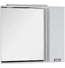 Зеркальный шкаф 98,6х87 см с подсветкой белый Aquanet Сити 00170566