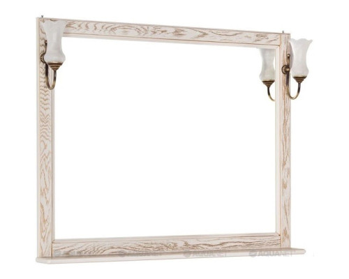 Приобрести Зеркало 106,2х90,1 см жасмин/золото Aquanet Тесса 00185817 в магазине сантехники Santeh-Crystal.ru