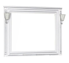 Зеркало 120х96,3 см белый серебряная патина Aquanet Паола 00181768