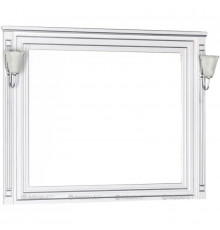 Зеркало 120х96,3 см белый серебряная патина Aquanet Паола 00181768