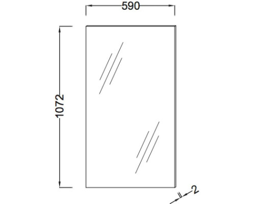 Купить Зеркало без подсветки 59х107,2 см Jacob Delafon Struktura EB1208-NF в магазине сантехники Santeh-Crystal.ru