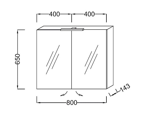 Приобрести Зеркальный шкаф серый антрацит 80х65 см Jacob Delafon Odeon Up EB796RU-442 в магазине сантехники Santeh-Crystal.ru