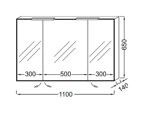 Купить Зеркальный шкаф 110х65 см белый блестящий Jacob Delafon EB1367-G1C в магазине сантехники Santeh-Crystal.ru