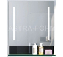 Зеркало 68х83,3 см черный глянец Astra-Form Альфа 020403