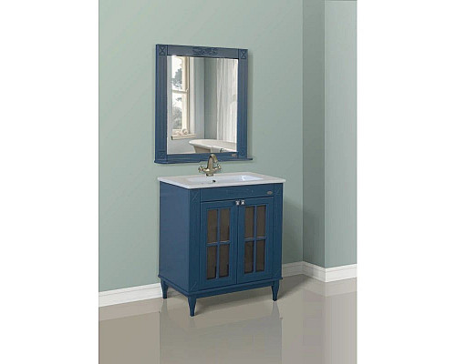 Приобрести Зеркало 77х85 см синий Atoll Милана в магазине сантехники Santeh-Crystal.ru