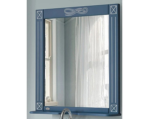 Приобрести Зеркало 77х85 см синий серебряная патина Atoll Милана BC00000353 в магазине сантехники Santeh-Crystal.ru