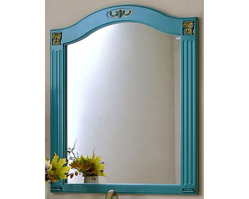 Заказать Зеркало 83х92,5 см аквамарин золотая патина Atoll Венеция в магазине сантехники Santeh-Crystal.ru