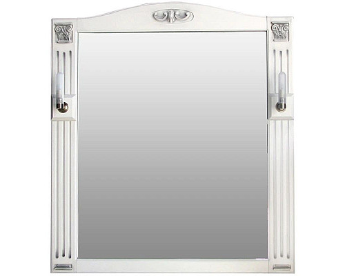 Заказать Зеркало 83х92,5 см слоновая кость серебряная патина Atoll Венеция в магазине сантехники Santeh-Crystal.ru