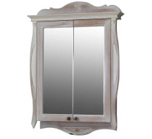 Зеркальный шкаф 78х115 см белое дерево Atoll Ривьера