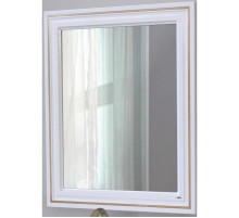 Зеркало 78х90 см белый глянец золотая патина Atoll Мальта