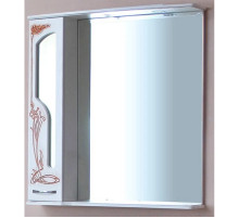 Зеркальный шкаф 85х95 см белое дерево медная патина Atoll Барселона