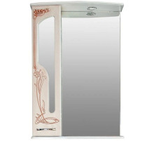 Зеркальный шкаф 65х93,5 см белое дерево медная патина Atoll Барселона