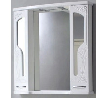 Зеркальный шкаф 92х96,5 см белый глянец Atoll Барселона