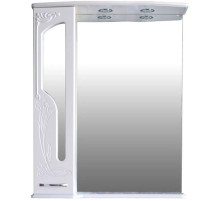 Зеркальный шкаф 85х95 см белый глянец Atoll Барселона