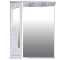 Зеркальный шкаф 76х95 см белый глянец Atoll Барселона