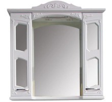 Зеркальный шкаф 79х97,5 см белый глянец Atoll Мастер и Маргарита