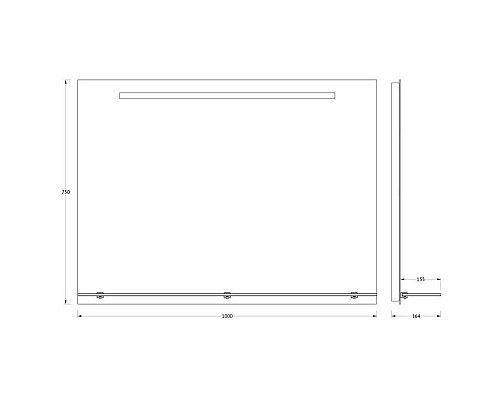 Купить Зеркало 100х75 см Evoform Ledline-S BY 2158 в магазине сантехники Santeh-Crystal.ru