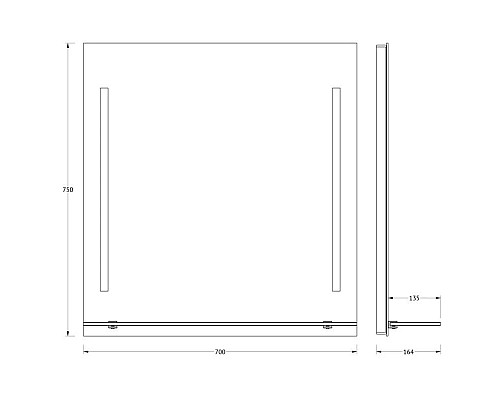Купить Зеркало 70х75 см Evoform Ledline-S BY 2163 в магазине сантехники Santeh-Crystal.ru