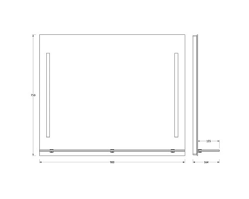 Santeh-Crystal.ru: Зеркало 90х75 см Evoform Ledline-S BY 2165 Купить Зеркало 90х75 см Evoform Ledline-S BY 2165 в магазине сантехники Santeh-Crystal.ru