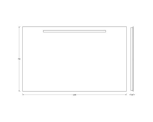 Приобрести Зеркало 120х75 см Evoform Ledline BY 2108 в магазине сантехники Santeh-Crystal.ru