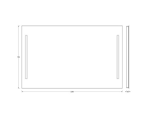 Заказать Зеркало 120х75 см Evoform Ledline BY 2120 в магазине сантехники Santeh-Crystal.ru