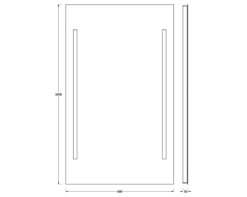 Santeh-Crystal.ru: Зеркало 60х100 см Evoform Ledline BY 2123 Заказать Зеркало 60х100 см Evoform Ledline BY 2123 в магазине сантехники Santeh-Crystal.ru