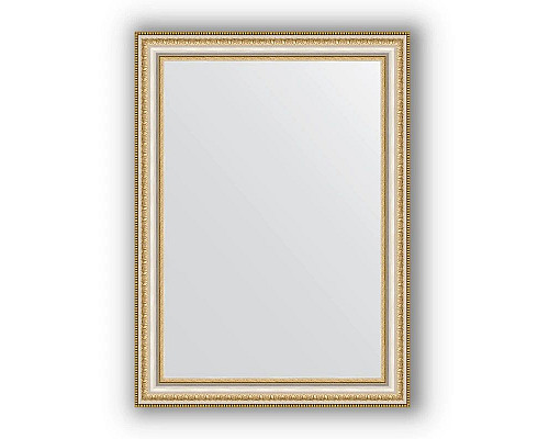 Заказать Зеркало 55х75 см золотые бусы на серебре Evoform Definite BY 0797 в магазине сантехники Santeh-Crystal.ru